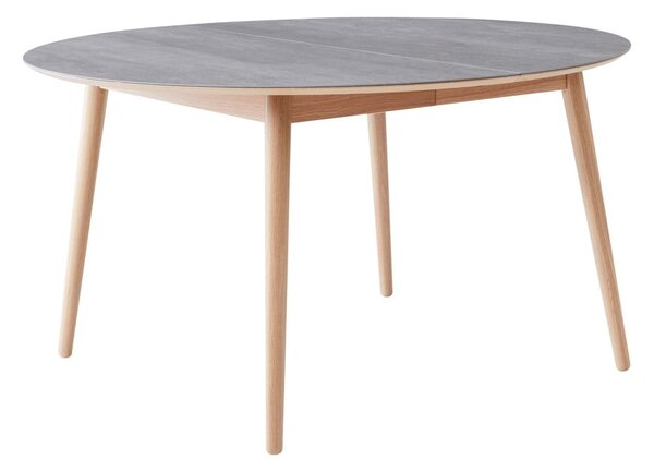 Okrúhly rozkladací jedálenský stôl s keramickou doskou ø 135 cm Meza – Hammel Furniture