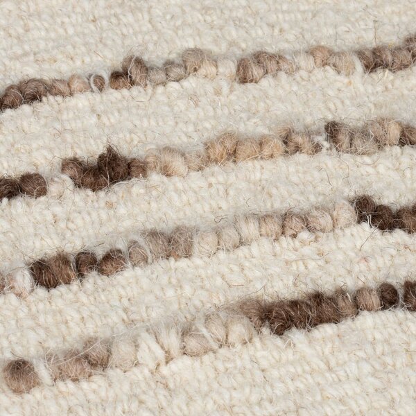 Hnedý/krémovobiely vlnený koberec 80x150 cm Abstract Swirl – Flair Rugs