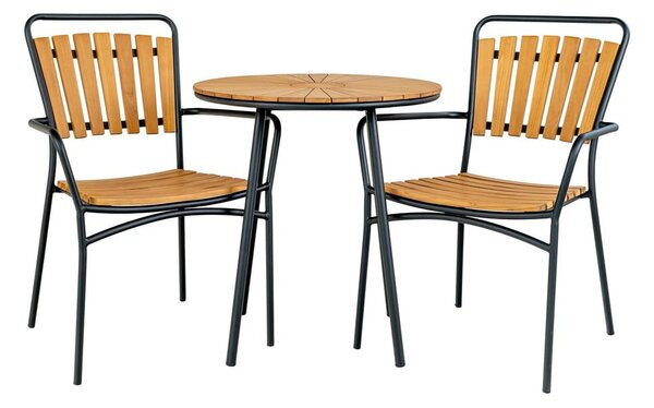 Okrúhly záhradný jedálenský stôl z teakového dreva ø 70 cm Cleveland – House Nordic