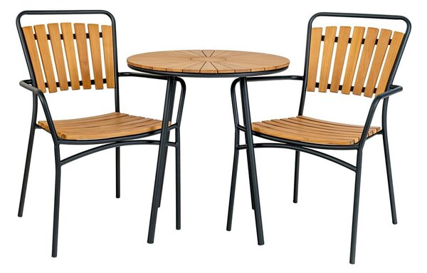 Okrúhly záhradný jedálenský stôl z teakového dreva ø 70 cm Cleveland – House Nordic