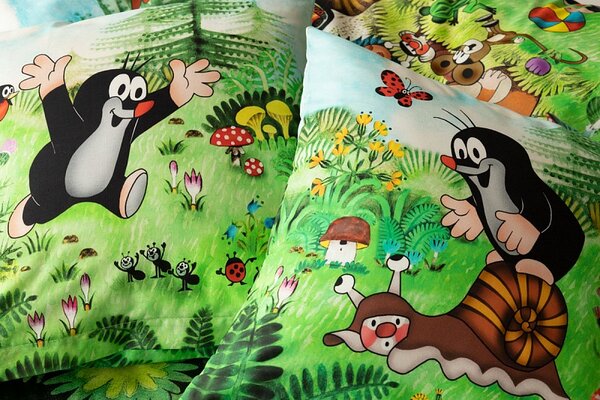 Obliečky Krtek v lese Bavlna deluxe 1x 140/200, 1x 70/90