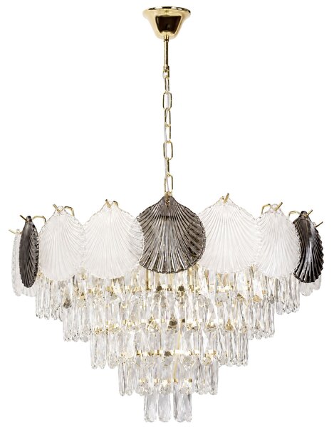 Toolight Rea, Krištáľová závesná lampa SWE084-CP 60cm GOLD, OSW-30213
