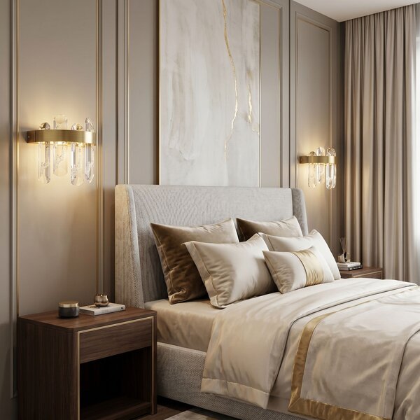 Toolight Toolight, LED nástenné svietidlo SWE075-W Brushed Gold, OSW-30204