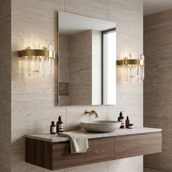 Toolight Toolight, LED nástenné svietidlo SWE075-W Brushed Gold, OSW-30204