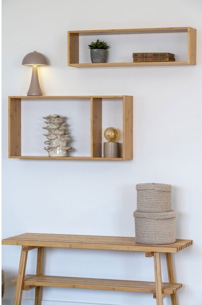 Poschodová bambusová polica v prírodnej farbe 70 cm Ember – House Nordic