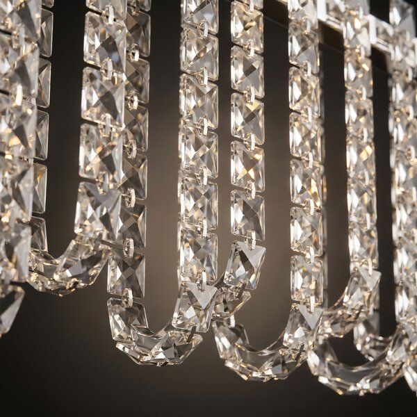 Toolight Rea, LED krištáľová závesná lampa SWE073-CP 60cm Chrome, OSW-30202