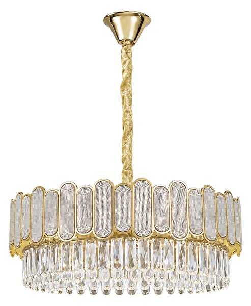 Toolight Rea, Krištáľová závesná lampa SWE107-CP 50cm GOLD, OSW-30229