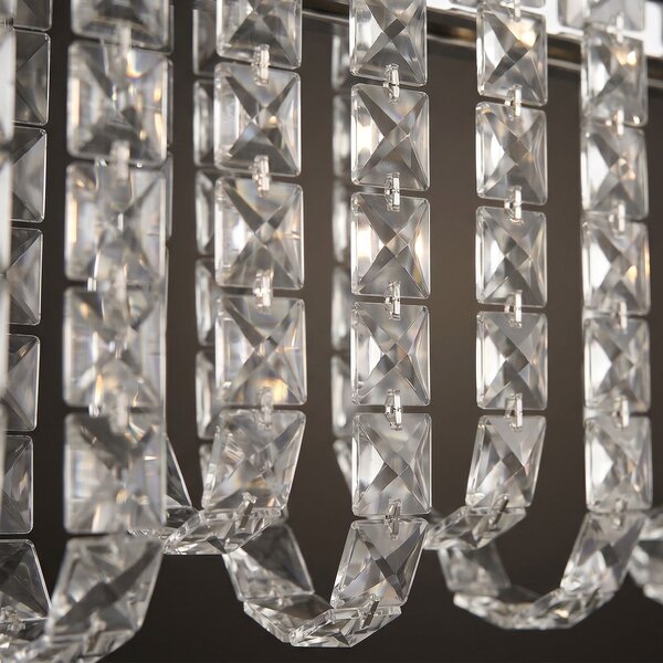Toolight Rea, LED krištáľová závesná lampa SWE073-CP 60cm Chrome, OSW-30202