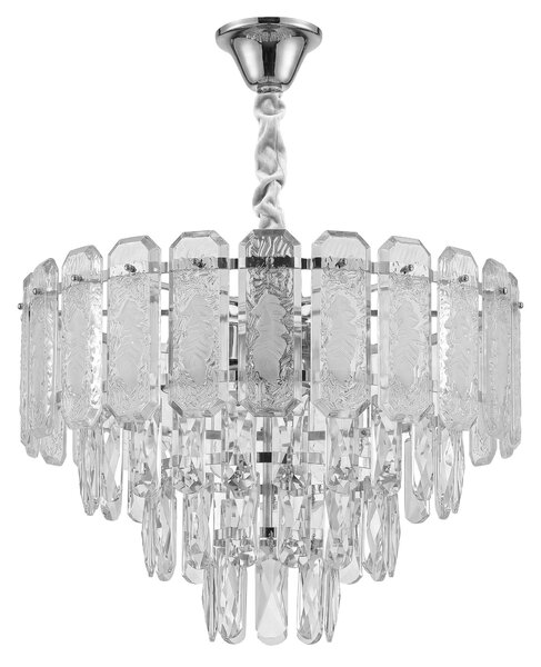 Toolight Rea, Krištáľová závesná lampa SWE087-CP 40cm CHROME, OSW-30214