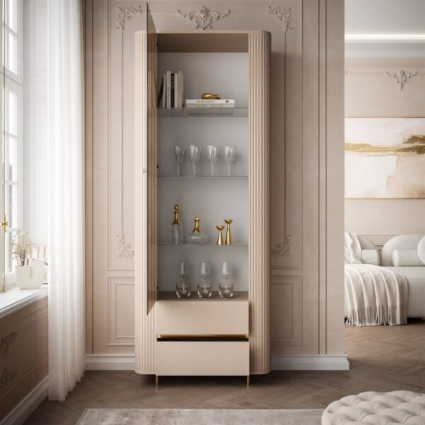 VITRÍNA PORTOFINO GOLD BÉŽOVÁ 76 cm