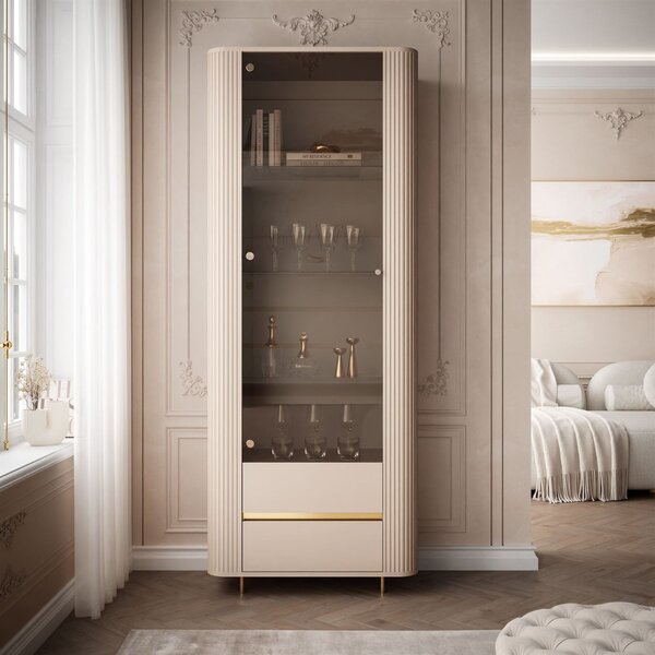 VITRÍNA PORTOFINO GOLD BÉŽOVÁ 76 cm