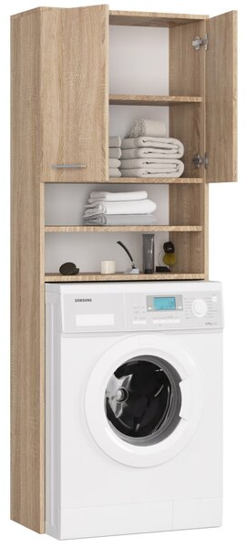 Ak furniture Kúpeľňová skrinka nad práčku Fin dub sonoma