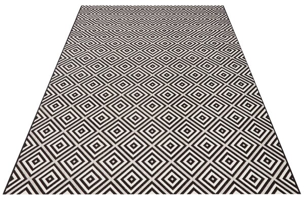 Hanse Home , Kusový koberec Meadow 102470 Black – na von aj na doma, 240x340, čiernobiela, chodba / predsieň