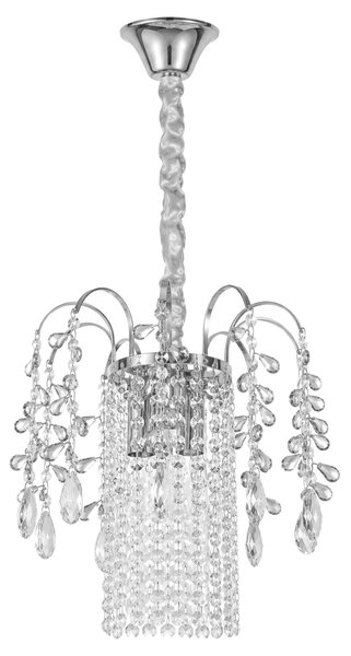 Toolight Rea, Krištáľová závesná lampa SWE089-CP 30cm CHROME, OSW-30216