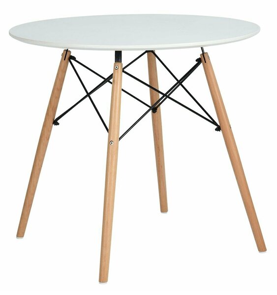 Jedálenský stôl 80 cm biely