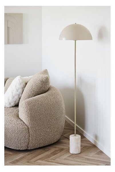 Béžová stojacia lampa s kovovým tienidlom (výška 155 cm) Sheffield – House Nordic