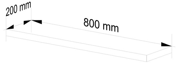 Ak furniture Polica PS-4 80 cm dub sonoma