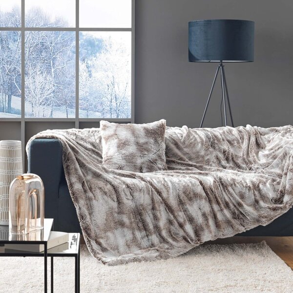 Hnedá deka z umelej kožušiny 180x220 cm Antartic – douceur d'intérieur