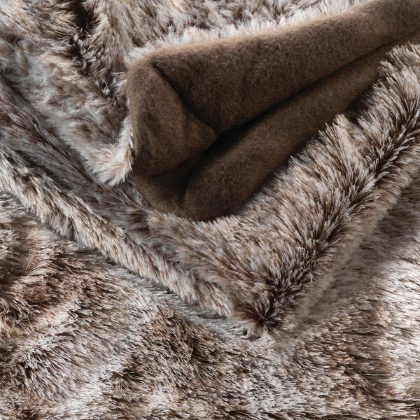 Hnedá deka z umelej kožušiny 180x220 cm Antartic – douceur d'intérieur