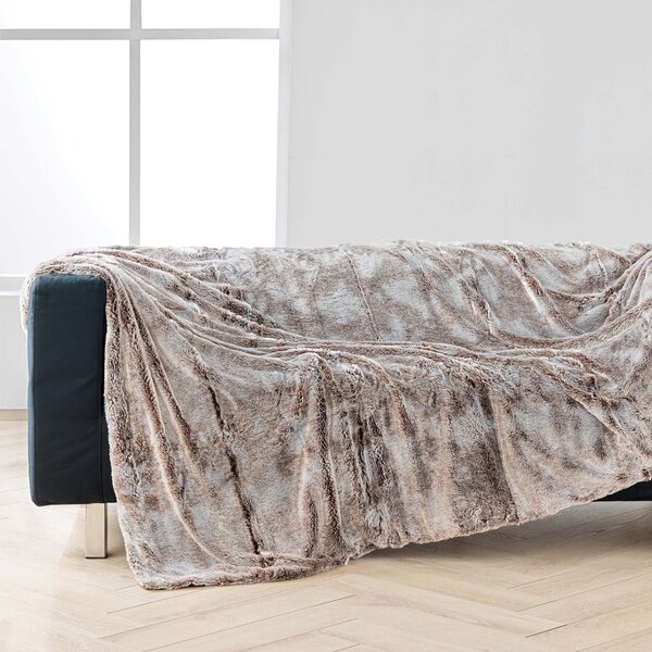 Hnedá deka z umelej kožušiny 180x220 cm Antartic – douceur d'intérieur