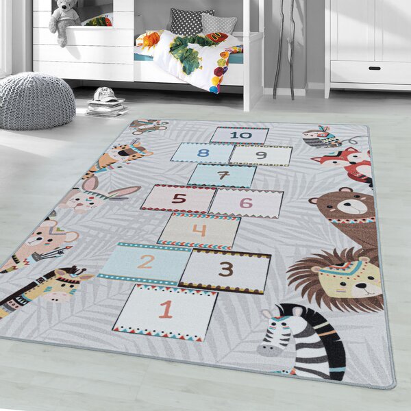 Ayyildiz, Kusový koberec Play 2903 grey, 80x120, viacfarebná, detská izba