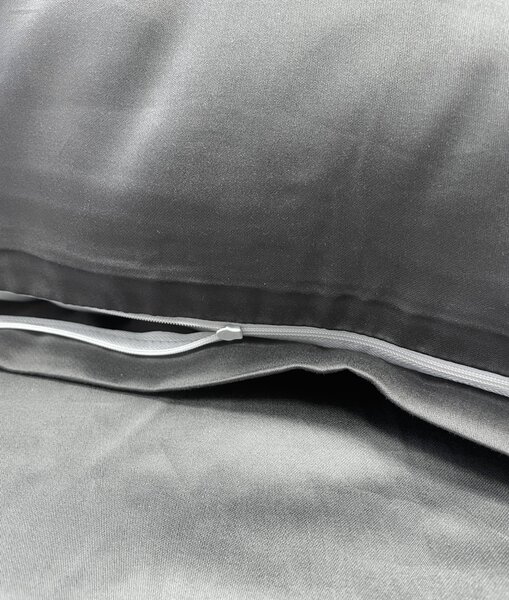 Obliečky bavlnený satén exclusive Modern tmavo sivé 200x140cm+90x70cm TiaHome