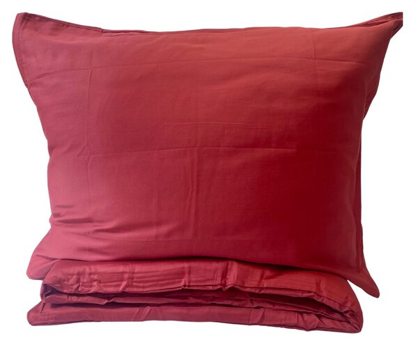 Obliečky bavlnený satén exclusive Modern bordové 200x140cm+90x70cm TiaHome