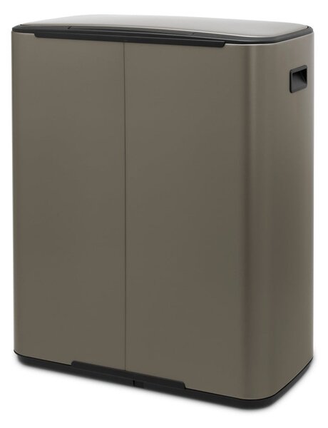 Sivý nášľapný oceľový odpadkový kôš 60 l Bo – Brabantia