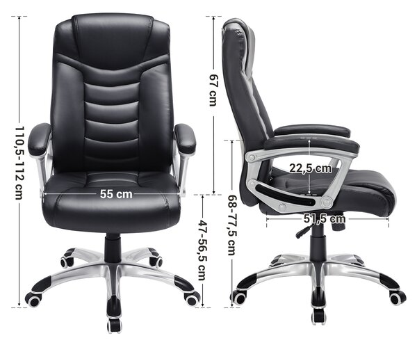 SONGMICS Ergonomická kancelárska stolička Tord čierna