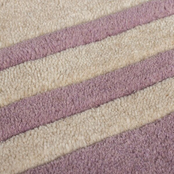 Ručne tkaný vlnený koberec vo fialovo-prírodnej farbe 160x230 cm Lois Scallop – Flair Rugs