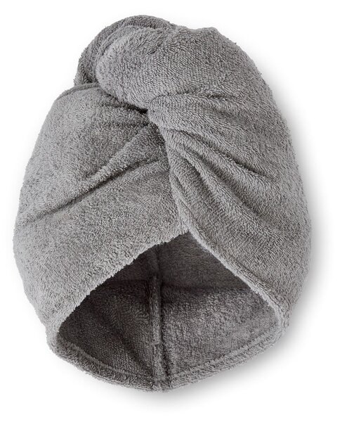 Sivé rýchloschnúce bavlnené uteráky na vlasy v súprave 2 ks 20x13 cm Quick Dry – Catherine Lansfield