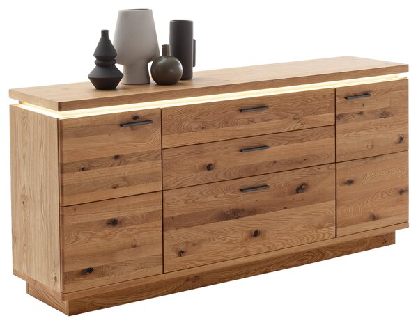 ŠIROKÁ KOMODA, dub, 180/84/44 cm Linea Natura - Komody