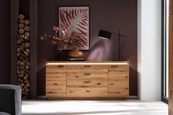ŠIROKÁ KOMODA, dub, 180/84/44 cm Linea Natura - Komody