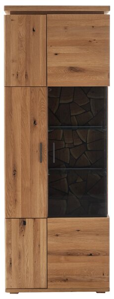 VITRÍNA, dub, farba duba, 75/204/37 cm Linea Natura - Sklenené vitríny