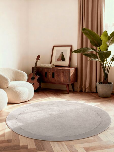 Villeroy & Boch Kusový koberec Kivi 106283 Grey kruh, 150x150 (priemer) kruh, šedá, obývacia izba