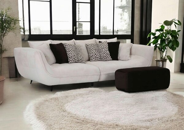 VEĽKÁ POHOVKA, textil, krémová, čierna, biela Stylife - Sedačky