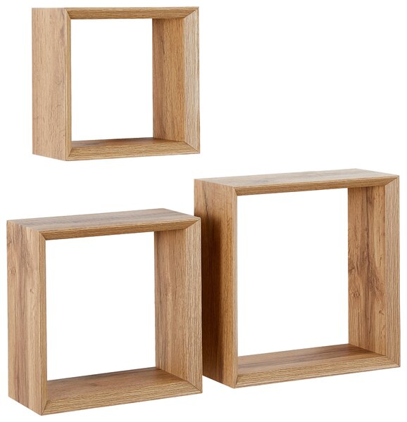 SADA NÁSTENNÝCH REGÁLOV, dub artisan Carryhome - Regály