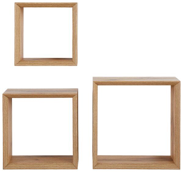 SADA NÁSTENNÝCH REGÁLOV, dub artisan Carryhome - Regály