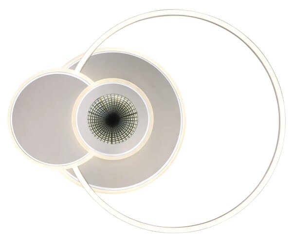 Globo 68278-24 - LED stmievateľné stropné svietidlo BELTRAN LED/24W/230V strieborné s diaľkovým ovládaním