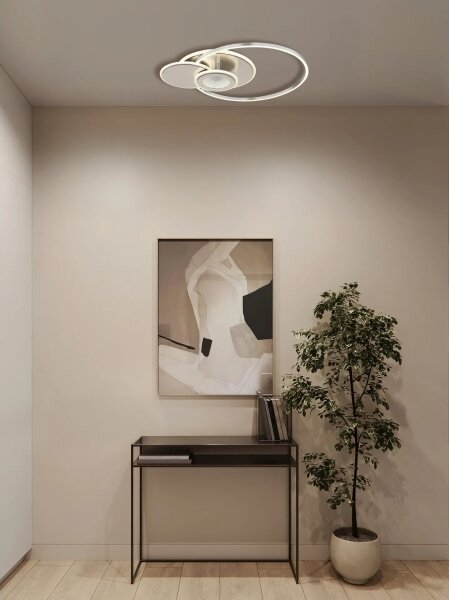 Globo 68278-24 - LED stmievateľné stropné svietidlo BELTRAN LED/24W/230V strieborné s diaľkovým ovládaním