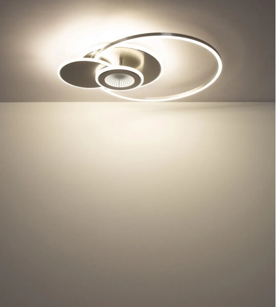 Globo 68278-24 - LED stmievateľné stropné svietidlo BELTRAN LED/24W/230V strieborné s diaľkovým ovládaním