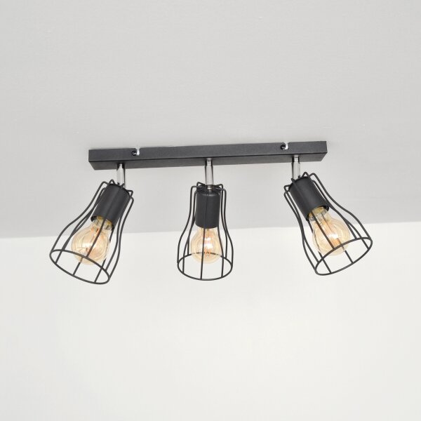 LED Bodové svietidlo TUBE II 3xE27/15W/230V čierna