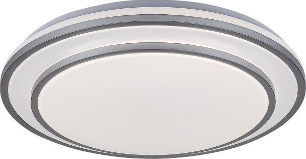 Rabalux 2131 - LED stmievateľné stropné svietidlo LUPITA LED/40W/230V strieborné + diaľkové ovládanie
