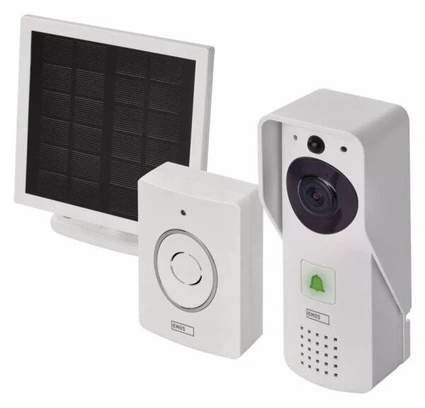 Bezdrôtový videozvonček so solárnym panelom GoSmart 4400 mAh 3xAA IP44 Wi-Fi Tuya