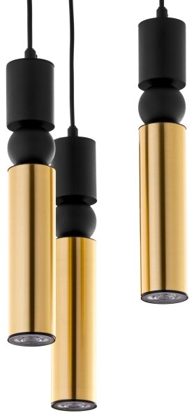 Jupiter 2016 - Luster na lanku ALAS 3xGU10/10W/230V zlatá/čierna