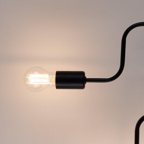 Sollux SL.1447 - Prisadený luster VECTOR 6xE27/15W/230V čierna