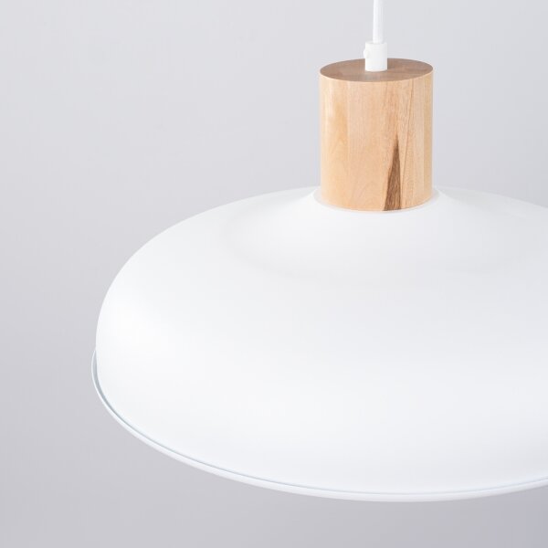 Sollux SL.1323 - Luster na lanku INDY 1xE27/15W/230V pr. 38 cm biela