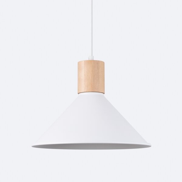 Sollux SL.1319 - Luster na lanku JAGA 1xE27/15W/230V pr. 30 cm biela