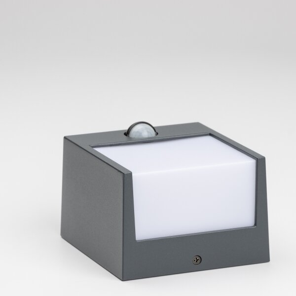 Brilagi-LED Vonkajšie nástenné svietidlo so senzorom TERNI LED/12W/230V antr. IP44
