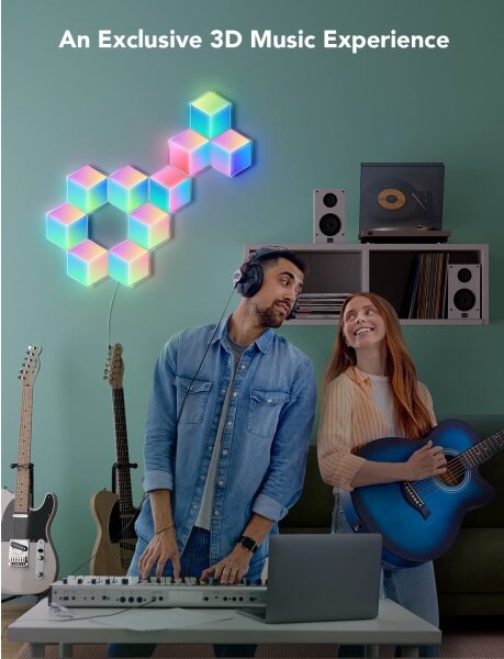 Govee - SADA 10x LED Svietidlo Glide Hexa Pro LED Smart RGBIC Wi-Fi